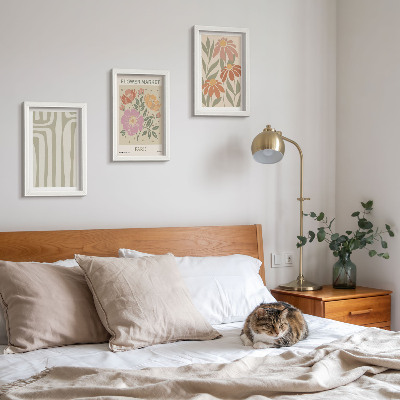 3-piece wall art set Botanical motifs poster Paris minimalism