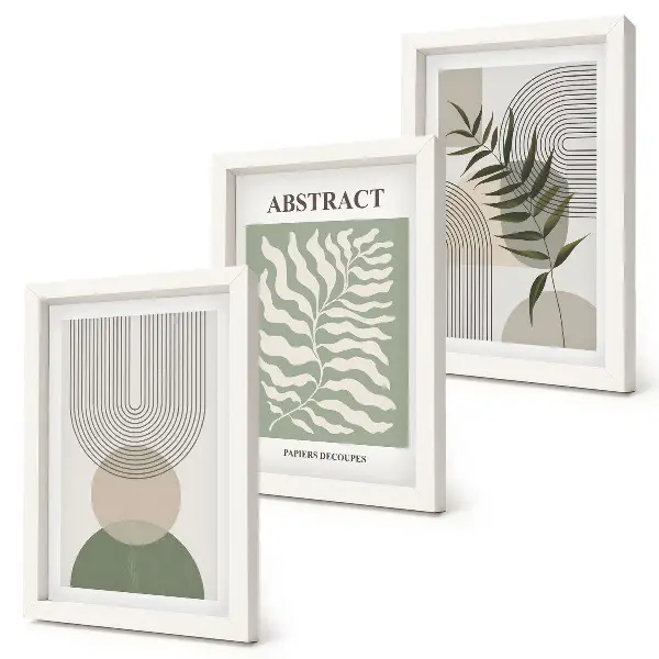 Photo frame wall gallery set botanical abstract rustic boho style