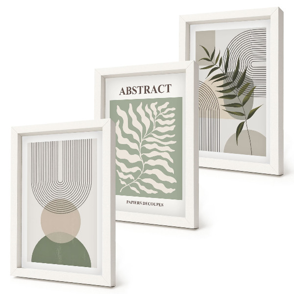 Photo frame wall Botanical abstracts rustic boho style