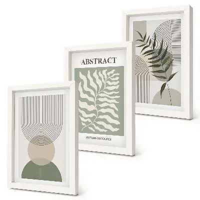 Photo frame wall gallery set botanical abstract rustic boho style
