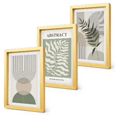Photo frame wall gallery set botanical abstract rustic boho style