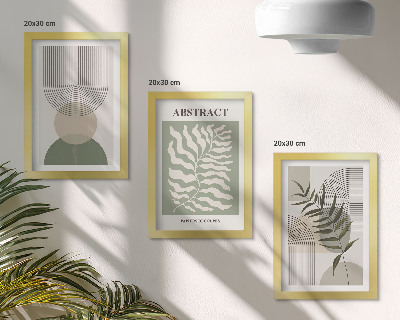 Photo frame wall Botanical abstracts rustic boho style