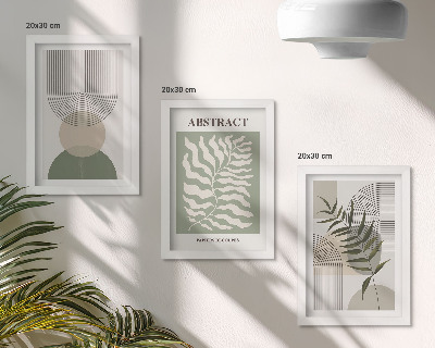 Photo frame wall Botanical abstracts rustic boho style
