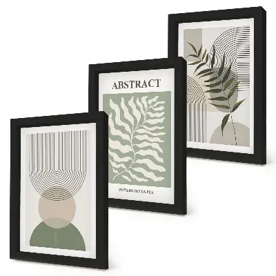 Photo frame wall gallery set botanical abstract rustic boho style