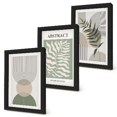 Photo frame wall Botanical abstracts rustic boho style