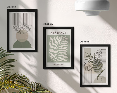 Photo frame wall Botanical abstracts rustic boho style
