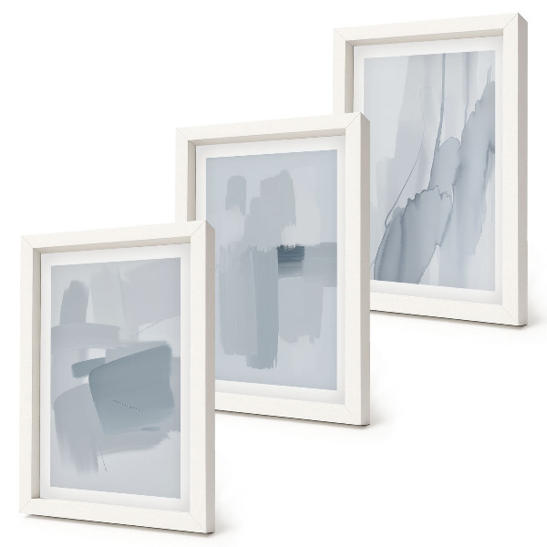 Photo frame wall Abstract compositions in watercolor style