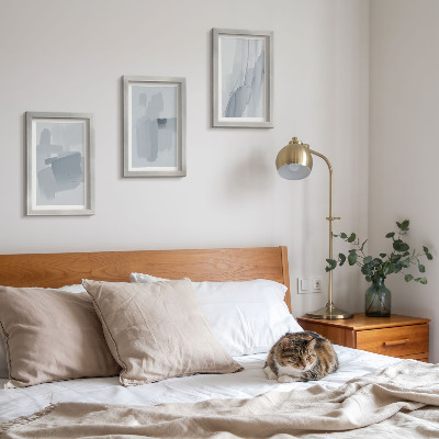 Photo frame wall Abstract compositions in watercolor style