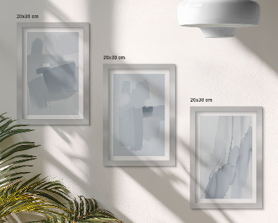Photo frame wall Abstract compositions in watercolor style