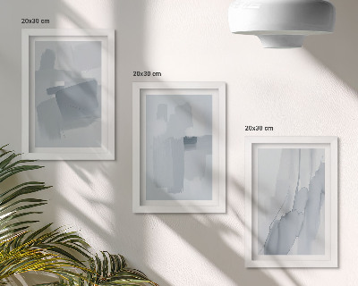 Photo frame wall Abstract compositions in watercolor style