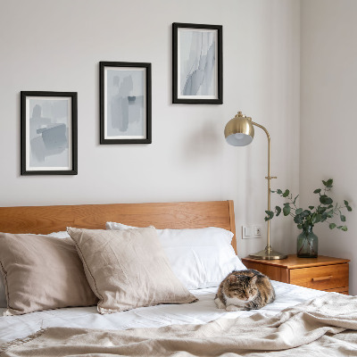 Photo frame wall Abstract compositions in watercolor style