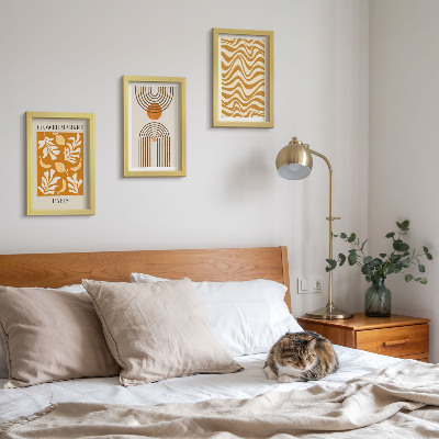 3-piece wall art set Floral and geometric patterns fashion posters