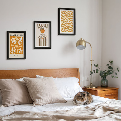 3-piece wall art set Floral and geometric patterns fashion posters