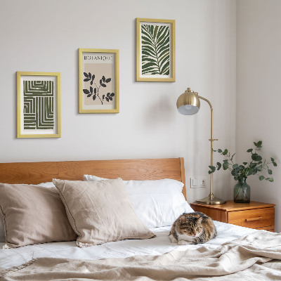 3-piece wall art set Botanical compositions in the style of boho minimalism