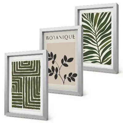 3-piece botanical wall art set in a boho minimalist style