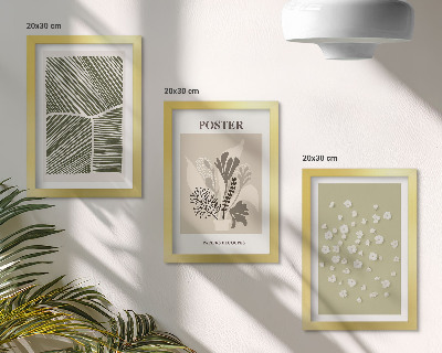 Photo frame wall Plant motifs in subdued colors and patterns