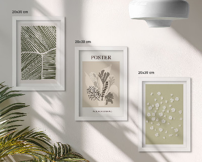 Photo frame wall Plant motifs in subdued colors and patterns