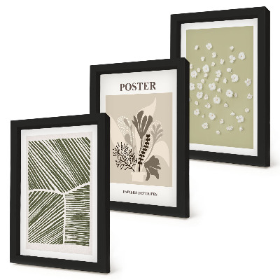 Photo frame wall Plant motifs in subdued colors and patterns