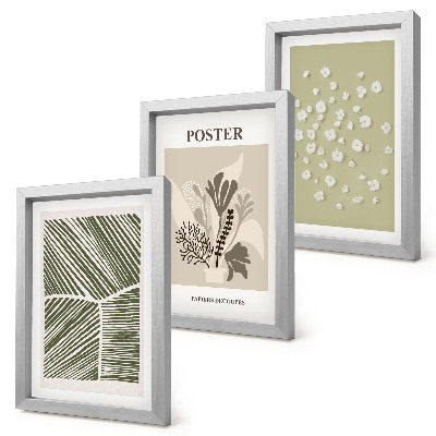 Photo frame wall Plant motifs in subdued colors and patterns