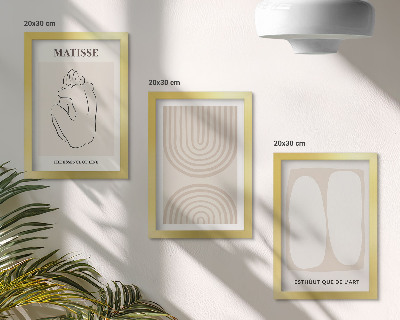 3-piece wall art set Stylish lines and minimalist shapes in neutral tones