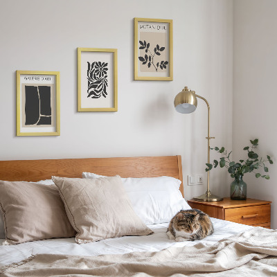 Photo frame wall Abstract plant patterns and geometric shapes