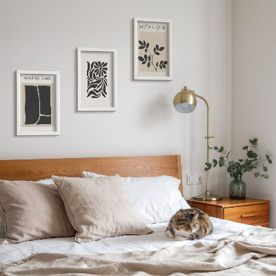 Photo frame wall Abstract plant patterns and geometric shapes