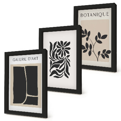Photo frame wall Abstract plant patterns and geometric shapes