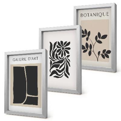 Photo frame wall Abstract plant patterns and geometric shapes