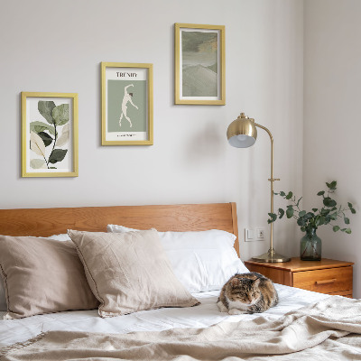Photo frame wall Plant patterns with silhouettes and abstract forms