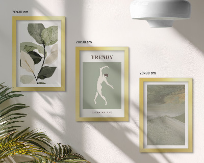 Photo frame wall Plant patterns with silhouettes and abstract forms