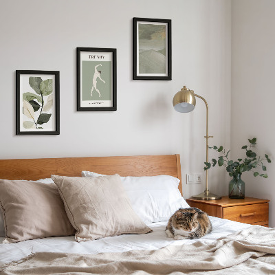 Photo frame wall Plant patterns with silhouettes and abstract forms