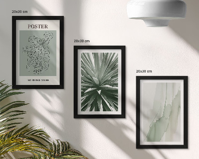Photo frame wall Plant patterns in shades of green and beige