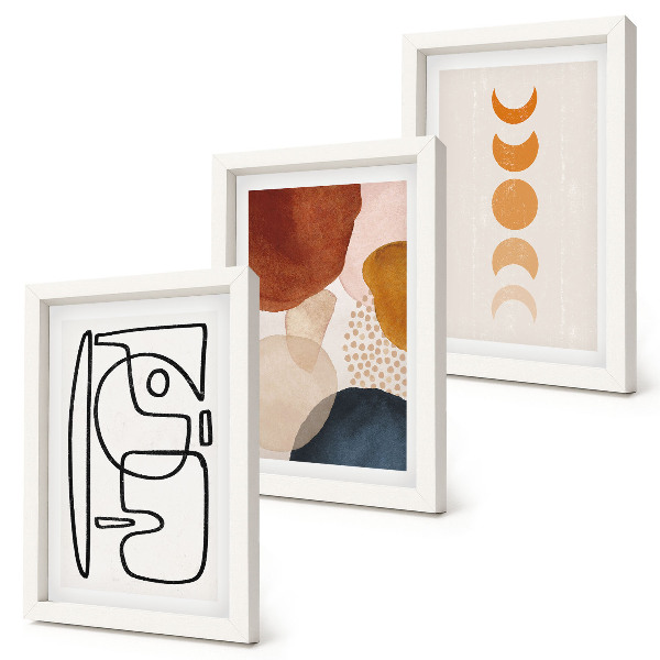 Photo frame wall Abstract shapes and colors fashionable decorations