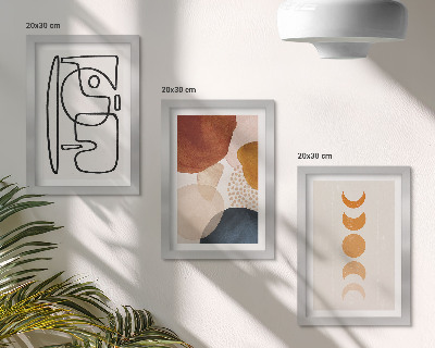 Photo frame wall Abstract shapes and colors fashionable decorations