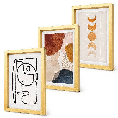 Photo frame wall Abstract shapes and colors fashionable decorations