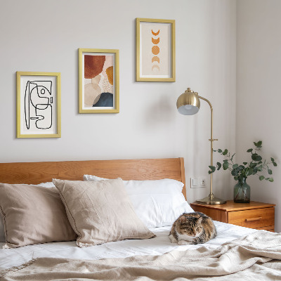 Photo frame wall Abstract shapes and colors fashionable decorations