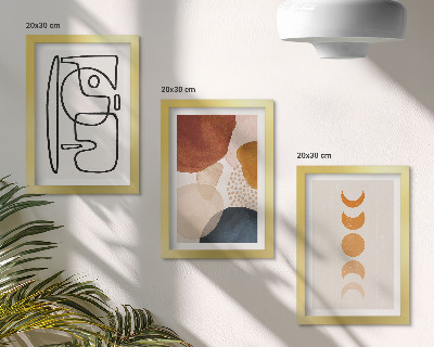 Photo frame wall Abstract shapes and colors fashionable decorations
