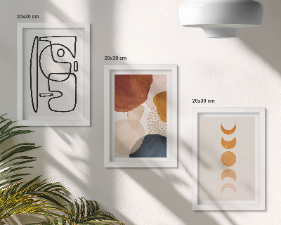 Photo frame wall Abstract shapes and colors fashionable decorations