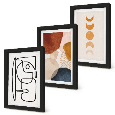 Photo frame wall Abstract shapes and colors fashionable decorations