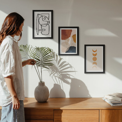 Photo frame wall Abstract shapes and colors fashionable decorations