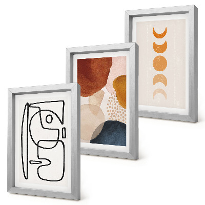 Photo frame wall Abstract shapes and colors fashionable decorations