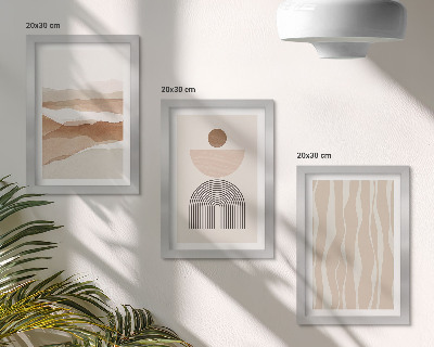 Photo frame wall Abstract landscape, natural shapes and geometry