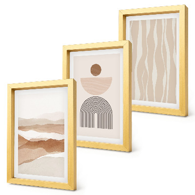 Photo frame wall Abstract landscape, natural shapes and geometry
