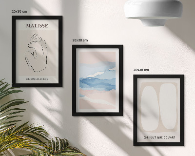Framed triptych Matisse's abstract forms and delicate colors