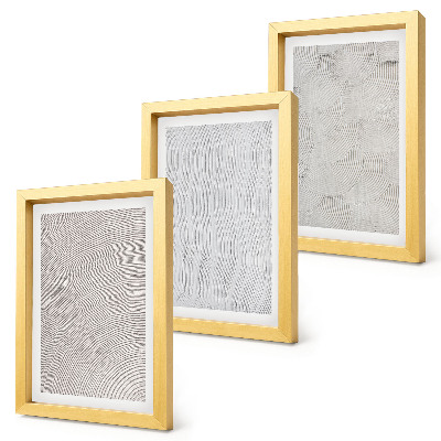 3-piece wall art set Patterns in the sand, linear geometric structures