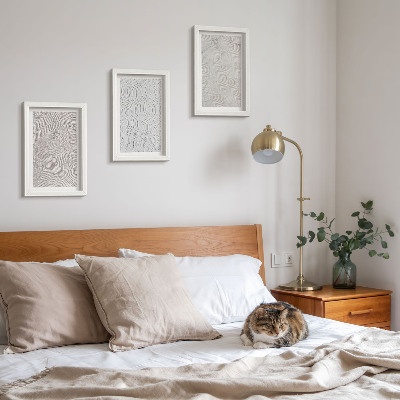 3-piece wall art set Patterns in the sand, linear geometric structures