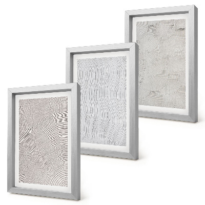 3-piece wall art set Patterns in the sand, linear geometric structures