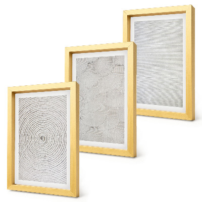 Framed triptych Geometric cardboard modern patterns