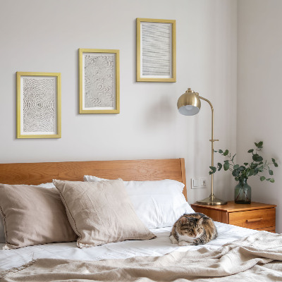 Framed triptych Geometric cardboard modern patterns