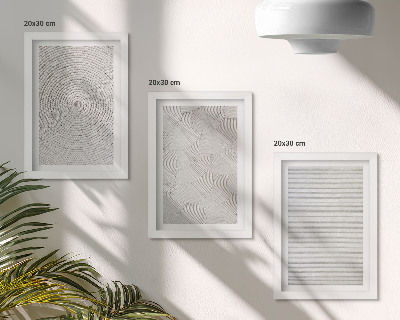 Framed triptych Geometric cardboard modern patterns